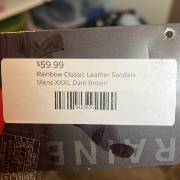 Men’s Rainbow Sandals NWT - Picture 3 of 3